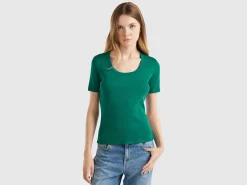 Short sleeve t-shirt in long fiber cotton
