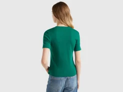 Short sleeve t-shirt in long fiber cotton