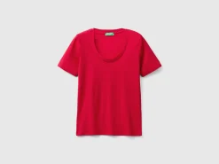 Short sleeve t-shirt in long fiber cotton