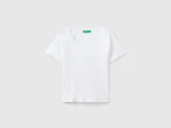 Short sleeve t-shirt in long fiber cotton