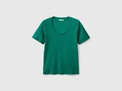 Short sleeve t-shirt in long fiber cotton