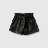 Shorts in imitation leather