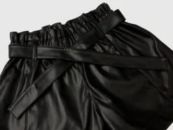 Shorts in imitation leather