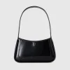 Shoulder bag in imitation leather
