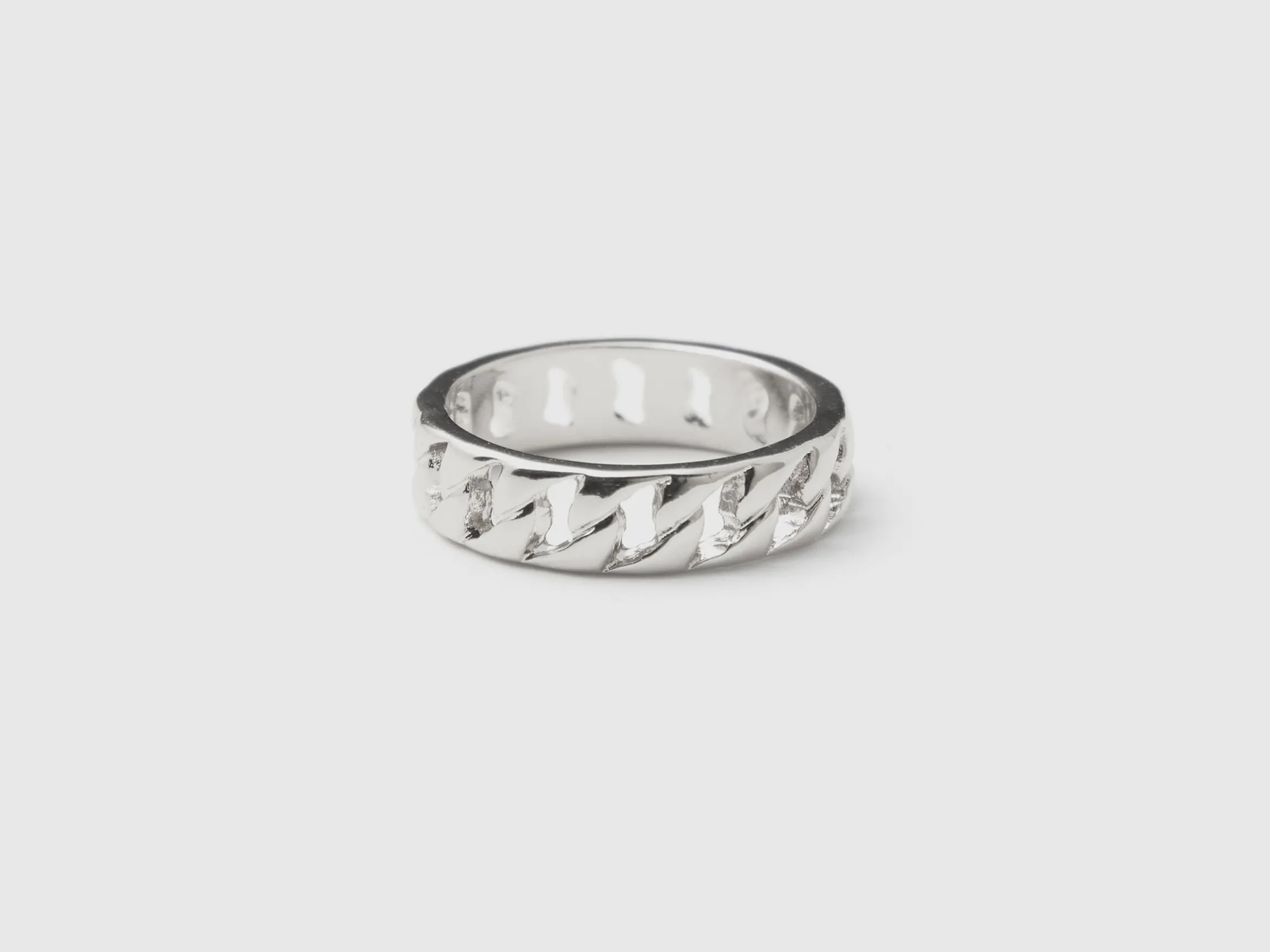 Silver chain ring