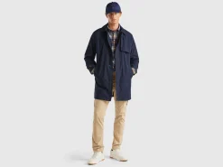 Single-breasted lined coat