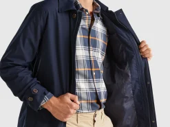 Single-breasted lined coat