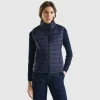 Sleeveless puffer jacket with recycled wadding