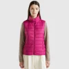 Sleeveless puffer jacket with recycled wadding