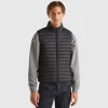 Sleeveless puffer jacket with recycled wadding