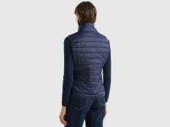 Sleeveless puffer jacket with recycled wadding