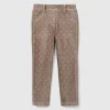 Slim fit chenille trousers