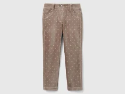 Slim fit chenille trousers