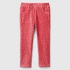 Slim fit chenille trousers