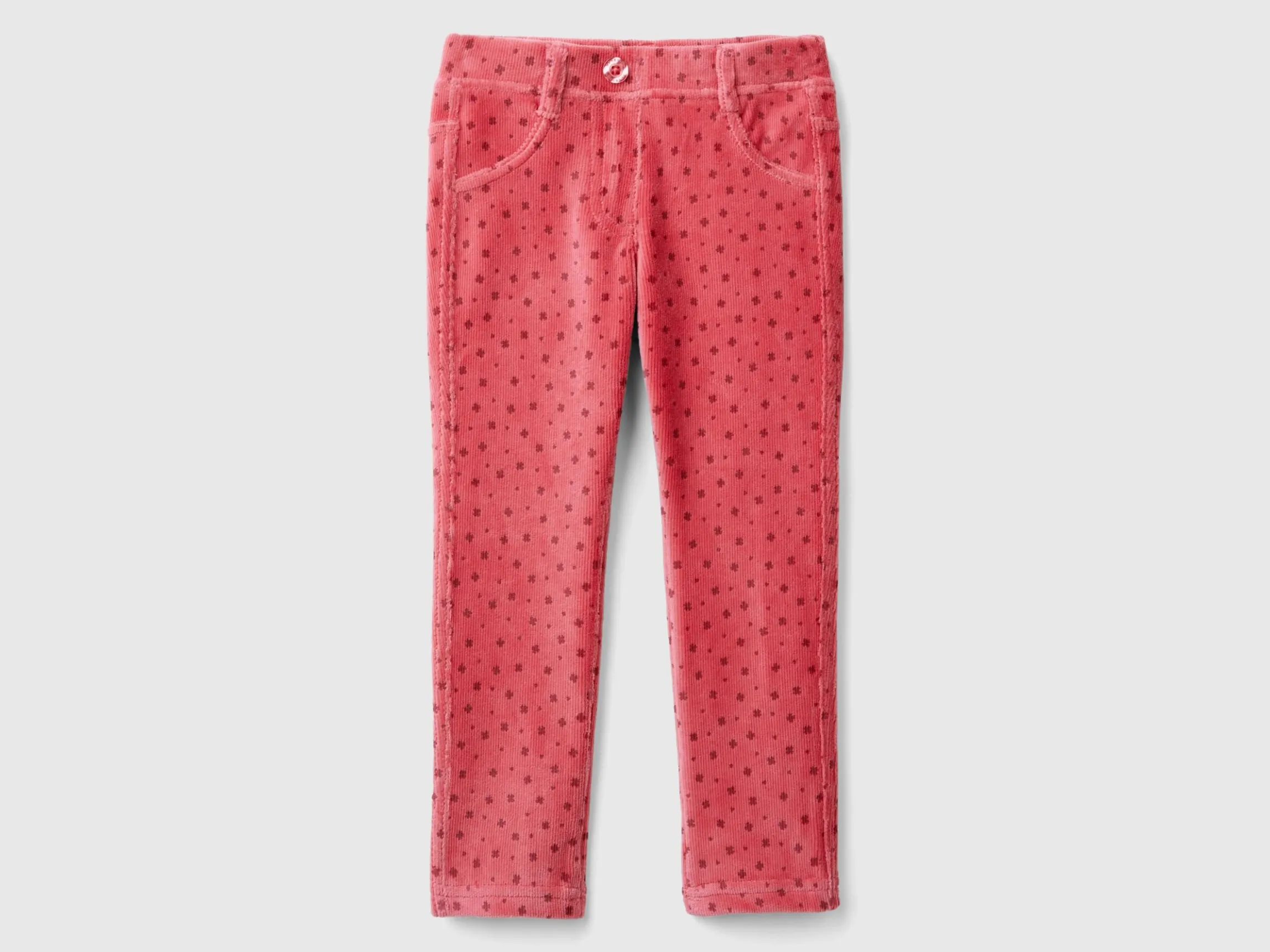 Slim fit chenille trousers
