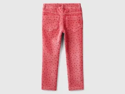 Slim fit chenille trousers