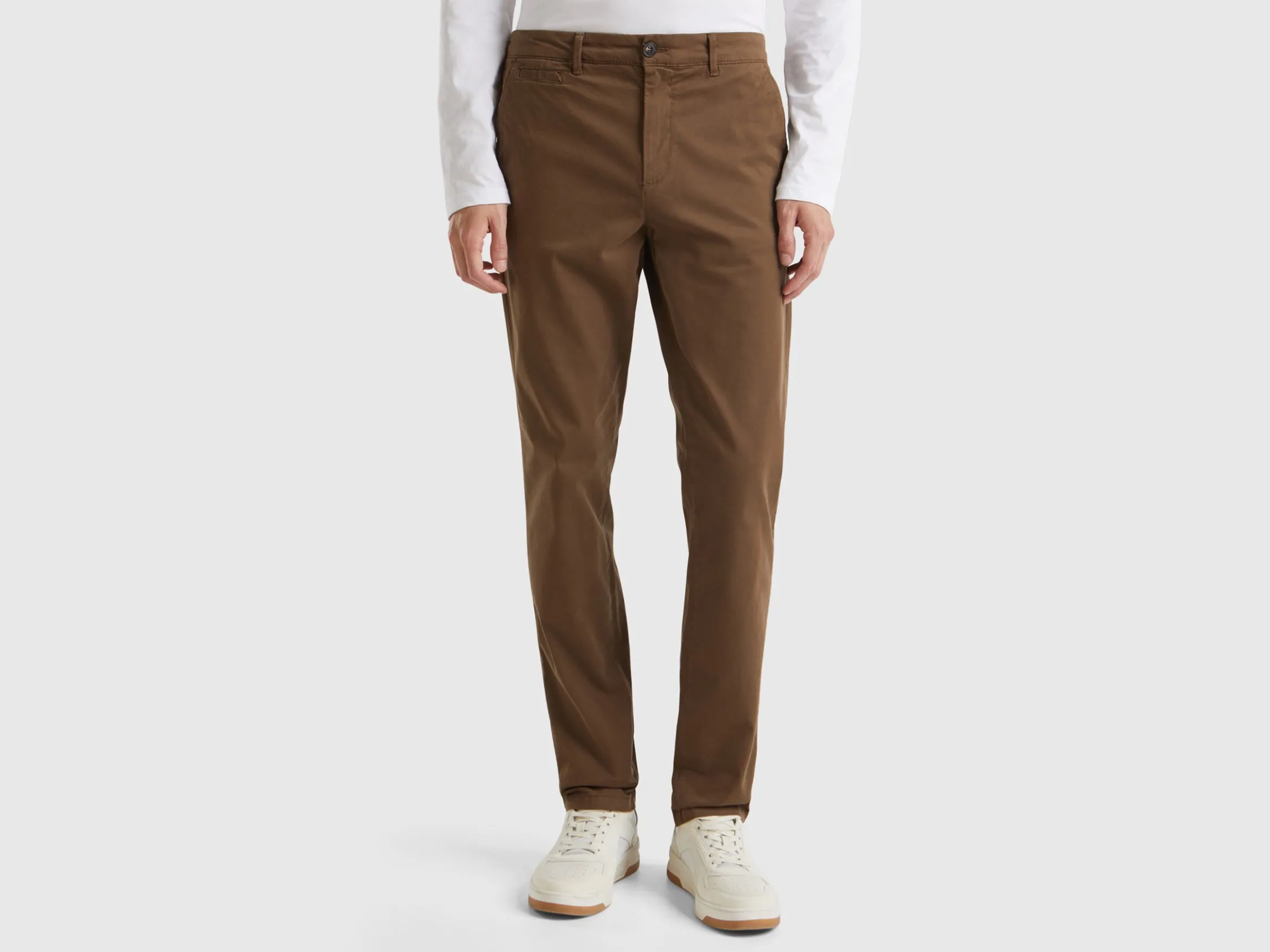 Slim fit coffee chinos