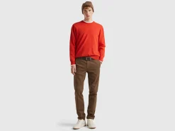Slim fit coffee chinos