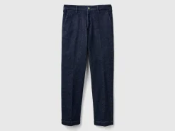Slim fit denim chinos