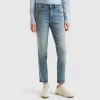 Slim fit high-waisted jeans
