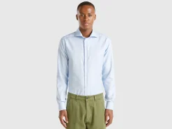 Slim fit shirt in cotton blend