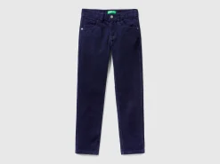 Slim fit stretch corduroy trousers