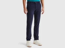 Slim fit stretch velvet trousers