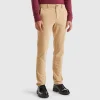Slim fit stretch velvet trousers