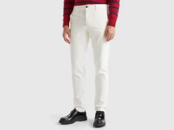 Slim fit stretch velvet trousers