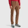 Slim fit stretch velvet trousers