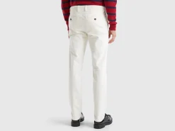 Slim fit stretch velvet trousers
