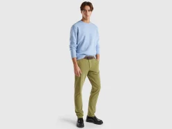 Slim fit stretch velvet trousers