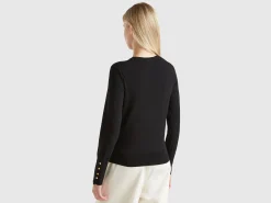 Slim fit sweater in viscose blend