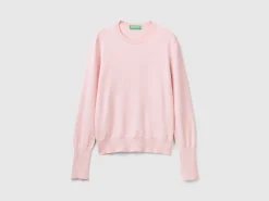 Slim fit sweater in viscose blend
