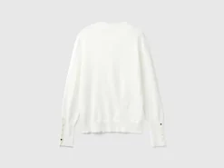 Slim fit sweater in viscose blend