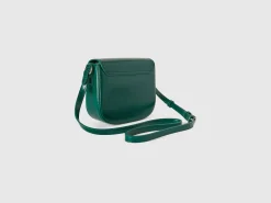 Small crossbody bag in synthetic patent leather