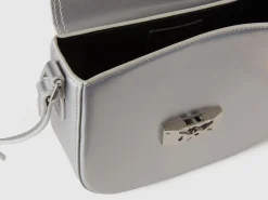 Small crossbody bag in synthetic patent leather