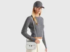Small crossbody bag in synthetic patent leather