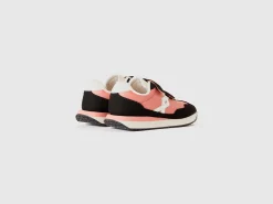 Sneakers in nylon and suede fabric