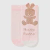 Sock set with stripes and bunny