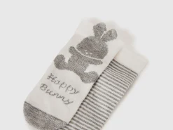 Sock set with stripes and bunny