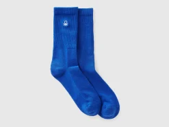 Sporty socks in cotton blend
