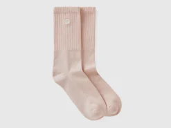 Sporty socks in cotton blend