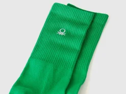 Sporty socks in cotton blend
