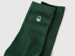 Sporty socks in cotton blend
