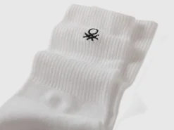 Sporty socks in cotton blend