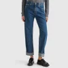 Straight jeans with cuffs