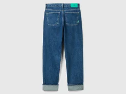 Straight jeans with cuffs