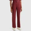 Straight leg trousers in pure linen