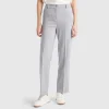 Straight trousers in viscose blend
